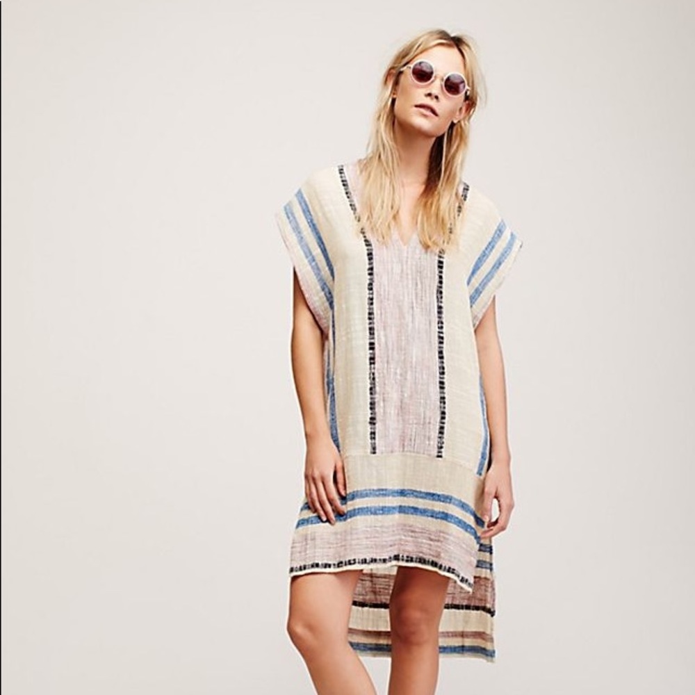 EUC Free People So Easy Striped Pullover XS beach cover up or dress
